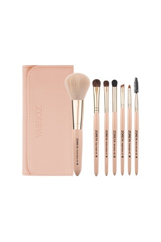 Sones Zoreya 7'si 1 Arada Makyaj Fırçası Seti Fırça Allık Fırçası Fondöten Fırçası Makyaj Fırçası Çantası Yeni Ten Rengi