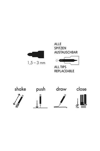 Marabu Yono Marker Set, 6x1.5-3MM Ma- 1240000004002