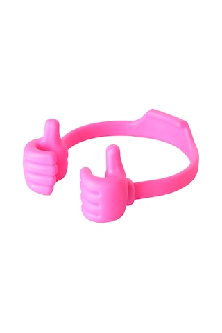 Yaozixa Abs Materyal Parmak Tipi Cep Telefonu Tutucu - Sağlam, Taşınabilir, 7 İnç Altı Telefon Ve Tabletler İçin Pembe