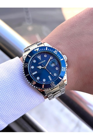 Coliseum Çelik Kordon Takvimli Kadran Kutulu Seri Erkek Kol Saati Ft.aas.ı016