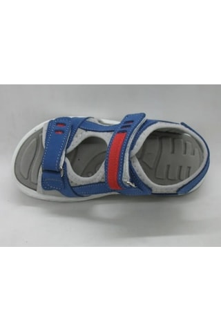 Toddler 490 Mavi Doğal Deri Anatomik Taban Çocuk Sandalet 30-35 Mavi