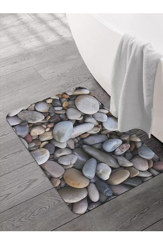 Joyarty Banyo Ve Tuvalet Paspası 58x38 Cm "deniz Çakılı" 241478636 Gri