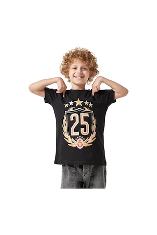 Gsstore Galatasaray 25 Şampiyonluk Çocuk T-shirt - C251351-10639 SIYAH