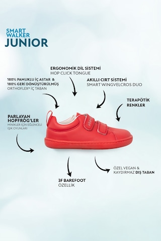 Smart Walker Junior Kırmızı Işık Barefoot Çocuk Ayakkabı-kırmızı Işık