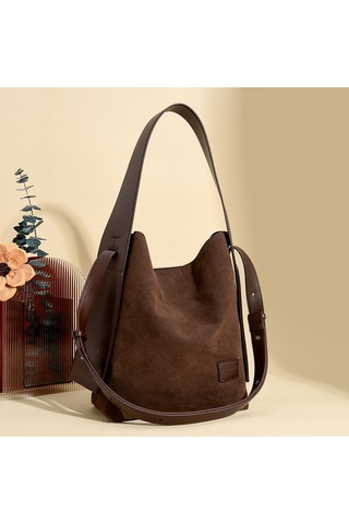 Yeni Stil Kova Çanta Kadın Yeni Stil Üst Düzey İşe Gidip Gelme Omuz Koltuk Altı Çantası Büyük Kapasiteli Postacı Çantası Kahve Rengi Ana Resim Rengi Diğer