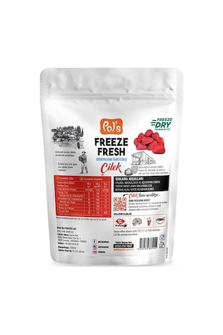 Pol S Freeze Fresh Dondurularak Kurutulmuş Çilek 15 Gr 15 G