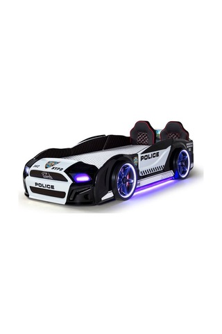 Arabalı Yatak Kapıları Açılan Mustang Full Ledli Kumandalı Ve Müzikli + Ortopedik Yatak