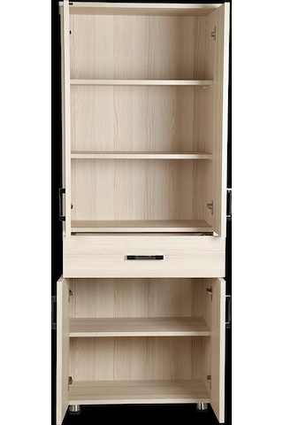 Çok Amaçlı Dolap Hard Model Parlak Carden Suntalem 4raf 1çekmece 180 Cm El Yapı Ahşap