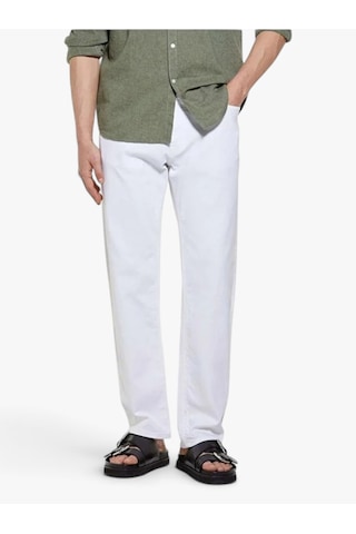 Sisley Streç Pamuklu Normal Bel Regular Fit Denim Pantolon Erkek Beyaz Denim Pantolon - 325p4tftse02r