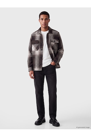 Lcw Vision Kahverengi Regular Fit Ekose Erkek Gömlek Ceket