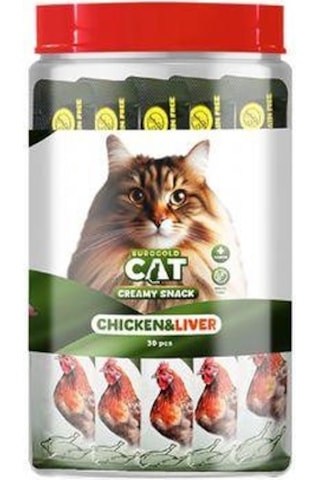 Eurogold Cat Ciğerli Tavuklu Kedi Ödül Maması 30 x 15 G