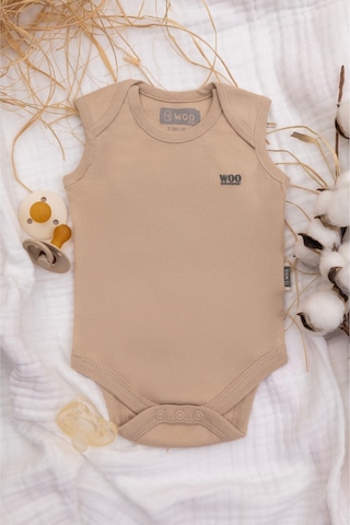 Woo Baby Taş Askılı Body-zıbın 6-9m 68 Cm Taş Rengi