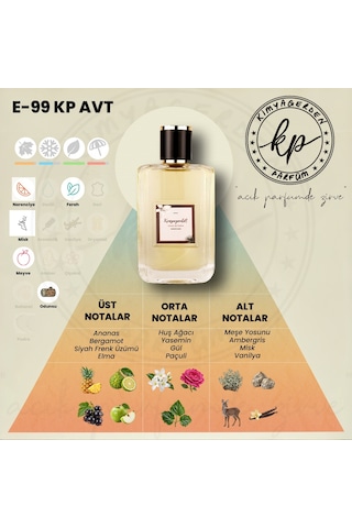 Kimyagerden E-99 Lüks %50 Esans Açık Parfüm Çeşitleri 50 ML