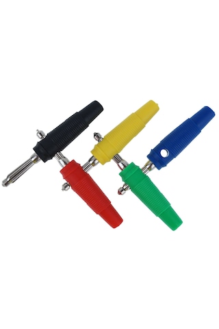 Bj413 4mm Banana Jak Silikonlu 10 Adet Kırmızı Ve Siyah