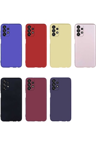 Zore Galaxy Uyumlu A23 Kılıf Premier Silikon Kapak - Kırmızı Kirmizi