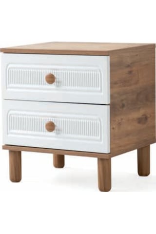 Bera 2 Çekmeceli Çiğdem Komidin Beyaz