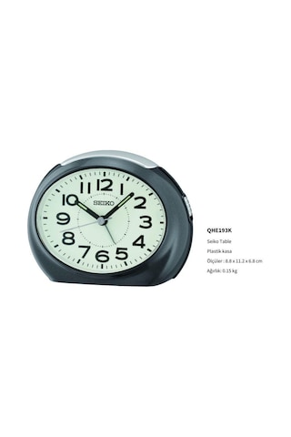 Seiko Clocks Qhe193k Alarmlı Sessiz Akar Saniyeli Uyku Modlu Masa Saati Çok Renkli