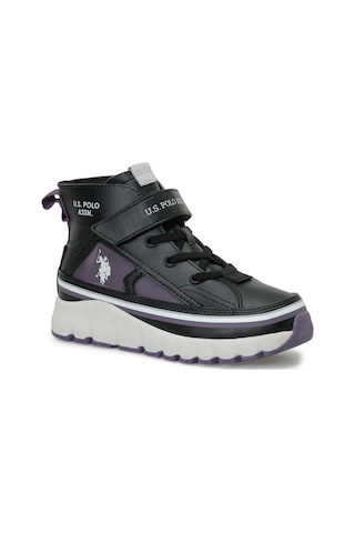 Uspoloassn U.s. Polo Assn. Keltes Jr Siyah Kız Çocuk High Sneaker Siyah-mor