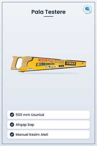 Testere 500 Mm Ahşap Saplı Profesyonel El Aleti Kesim Aracı