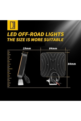 Off Road 3inç Traktör Tir Kamyon Sis Farı Ve Çalışma Lambası Sarı
