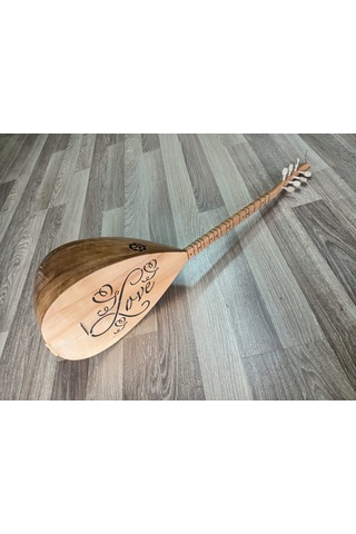 BAĞLAMA LOVE DESENLİ UZUN SAP TAM SET SAZ