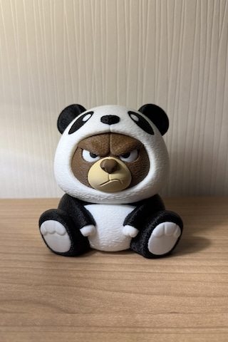 Sevimli Panda Kostümlü Huysuz Ayıcık Figür / Anahtarlık Dekoratif Mini Oyuncak & Hediye