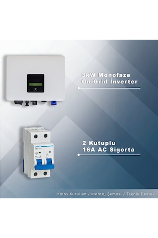 3kw Monofaz On-grid Paket Sistem