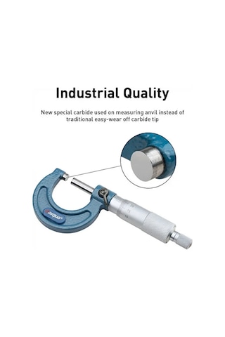 Dasqua 0-25mm Mekanik Dış Çap Mikrometre 0.01mm Paslanmaz Mil 4111-8105a