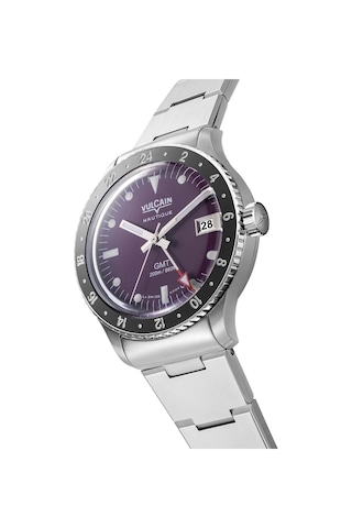 Vulcain Skindiver Nautique Gmt Purple Bar200 Limitli Üretim Otomatik Erkek Kol Saati Metalik