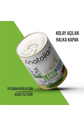 Anatolian Premium Kuzulu Ezme Yetişkin Kedi Konservesi 24 X 400 G