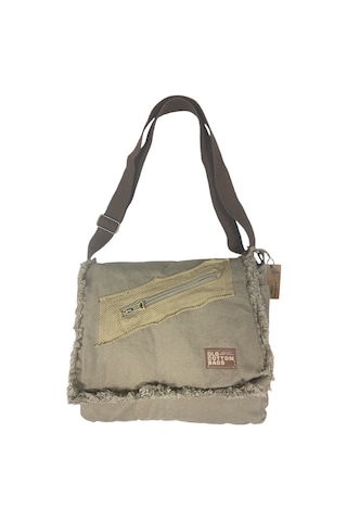Old Cotton Cargo Vintage Salaş Orta Boy Unisex Günlük Çapraz Postacı Tablet Çantası M 32 Cm X 27 Cm Bej