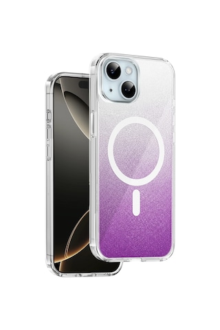 Onegif - 932 - Apple İphone 14 Sora Simli Magsafe Kapak - Glblseme - - Mor