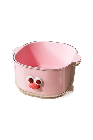 Spring Çift Katmanlıve Ve Sebze Yıkama Ve Drenaj Sepeti Küçük Pembe Pembe