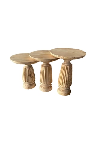 Çizgili Konik Mantar Sehpa (551463862)