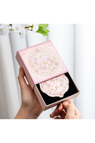 Aurora Taşınabiler Ayna Metal Çin Tarzıhatıra Hediyesi Taşın Edilse Kücük Ayna Pembe