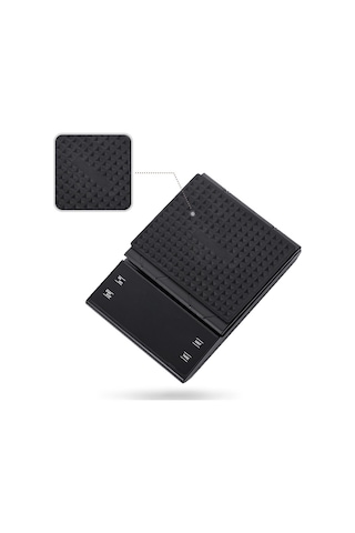 Homyl Mutfak Cafe Için Dijital Terazisi Denge Ağırlık Ölçeği Siyah