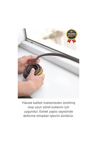 Güçlü Kendinden Yapışkanlı Kapı Pencere Soğuk Hava Geçirmez Yalıtım İzolasyon Kahve Fitil 6 Metre Diğer