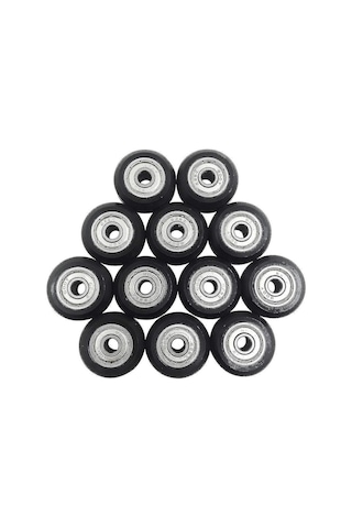 Teltree 3d Yazıcı Ve Hibrit Cnc Router İçin 12'li Perlin Yataklı Plastik Rulman Seti - Cr-10/cr-10s Uyumlu, Sessiz Hareket, Yüksek Hassasiyet, Siyah