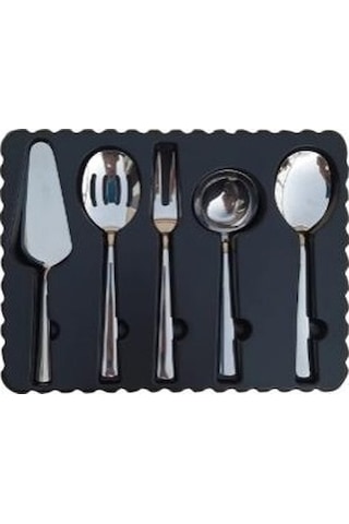 Yetkin 5 Parça Mini Sos Takımı Paslanmaz Çelik Sosluk