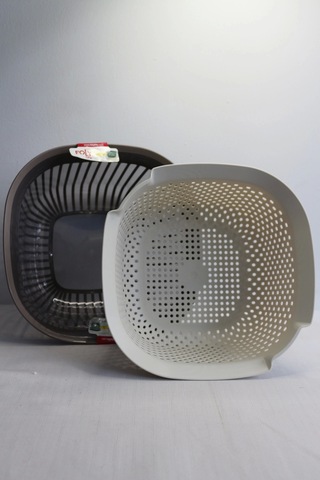 Folylife Linea Süzgeçli Kare Badya 4lt Gümüş