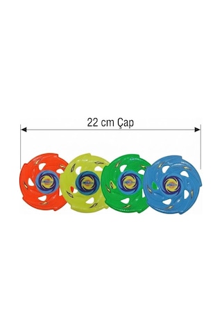 4'lü Uçan Disk Set 22 Cm Frisbee Renkli Eğlenceli Açık Alan Plaj Ve Park Oyun Seti