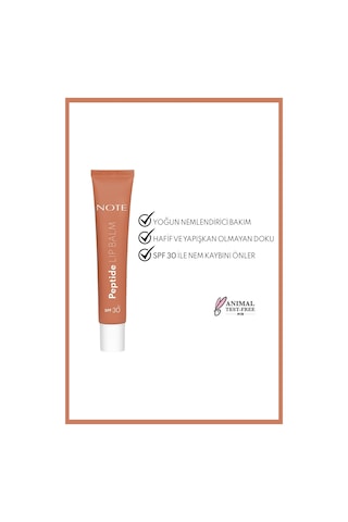 Note Cosmetique Peptide Lip Balm SPF 30 Nemlendirici ve Parlatıcı Renkli Dudak Balmı - 01 Salted Caramel