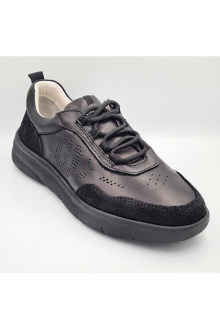 Greyder 34590 Siyah Hakiki Deri Kadın Günlük Casual Sneaker Siyah