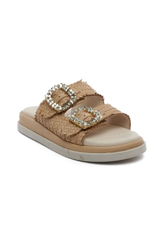 Greyder 59240 Caramel Hakiki Deri Kadın Terlik-957 Caramel Karamel