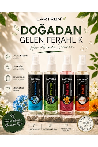 Cartron Oto Kokusu Sprey 4lü Set 150ml 4 Bahar+istanbul+paris+polyanna