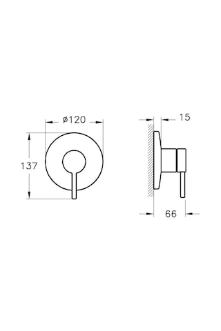 VitrA Origin Ankastre Banyo Duş Bataryası Krom A42621 Krom