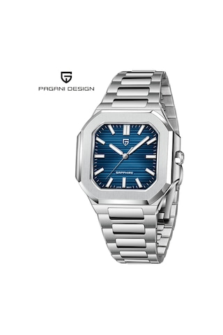 Pagani Design Pd-ys019 Erkek 37mm Japon Vh31 Kronograf Kuvars Saat Safir Kristal 50m Su Geçirmez Işıklı Saat Lacivert Diğer