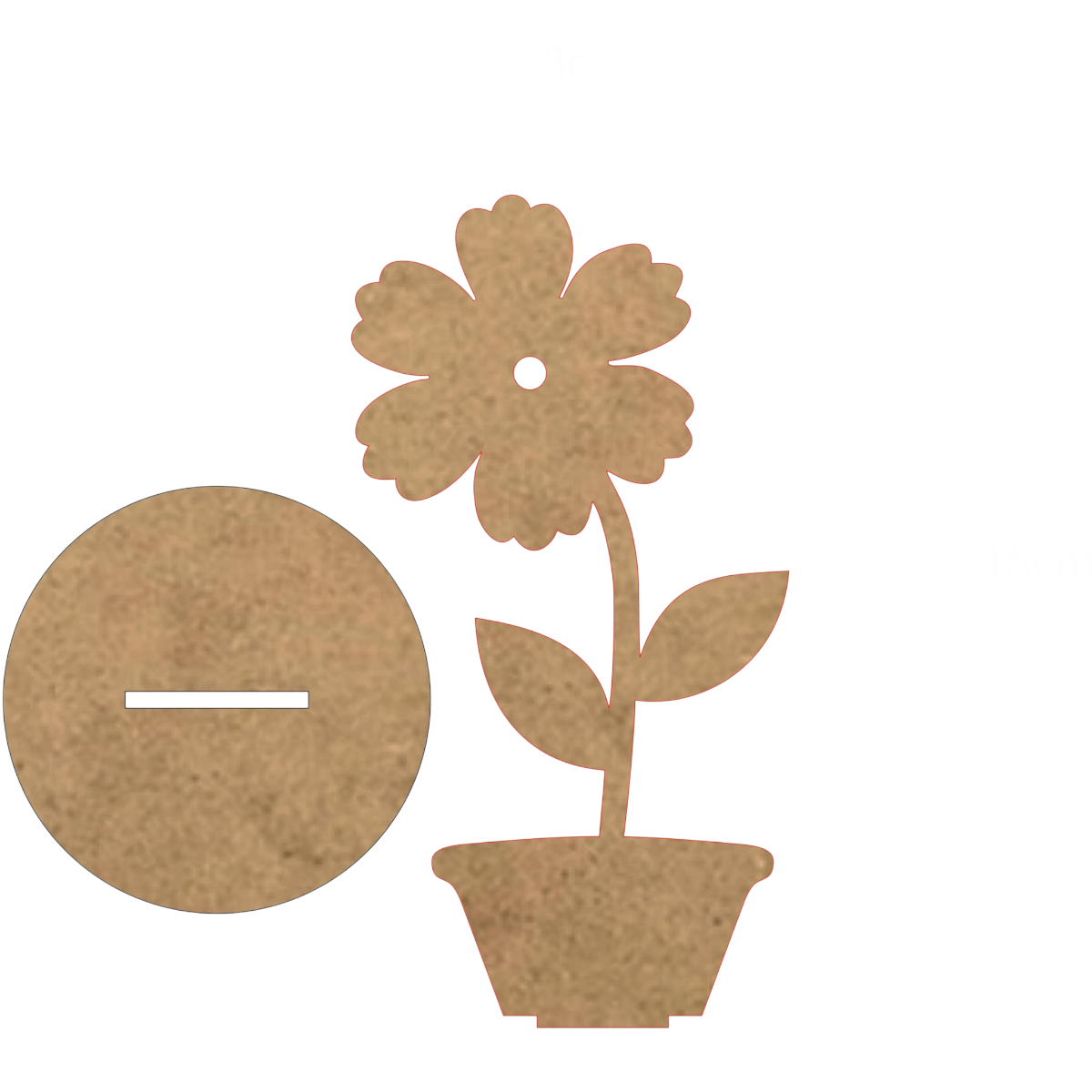 Ahşap Boyanabilir Güneş Çiçeği Figürü 8x15 Cm - 3mm Mdf Okul Öncesi Boyama Etkinlik Seti 10 Adet