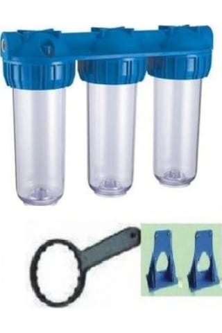 Bina Girişi Su Arıtma 3 'lü Daire Girişi 10" Boş Kabı