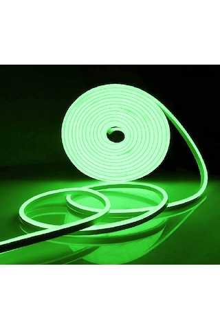 5 Metre 12 V Dış Mekan Yeşil Neon Led